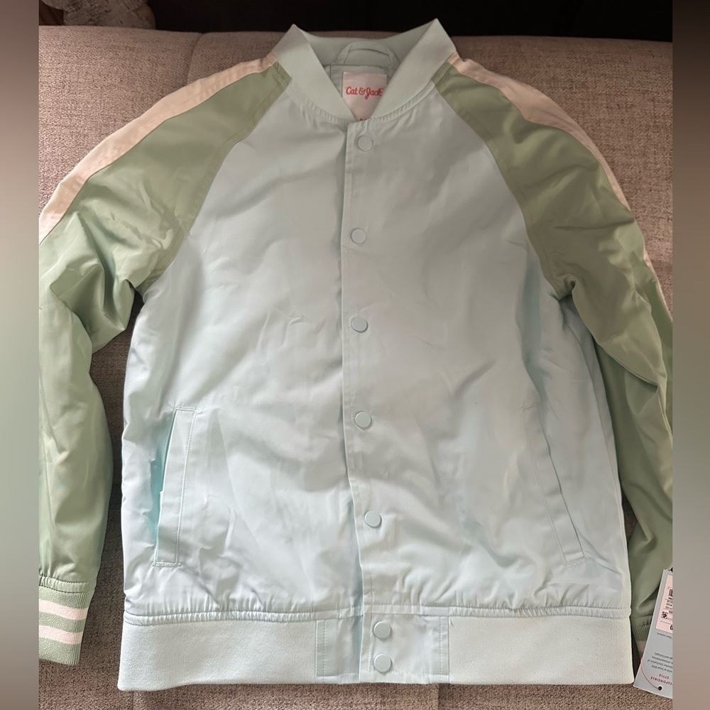 Cat & Jack Kids' Light Green and Pastel Jacket